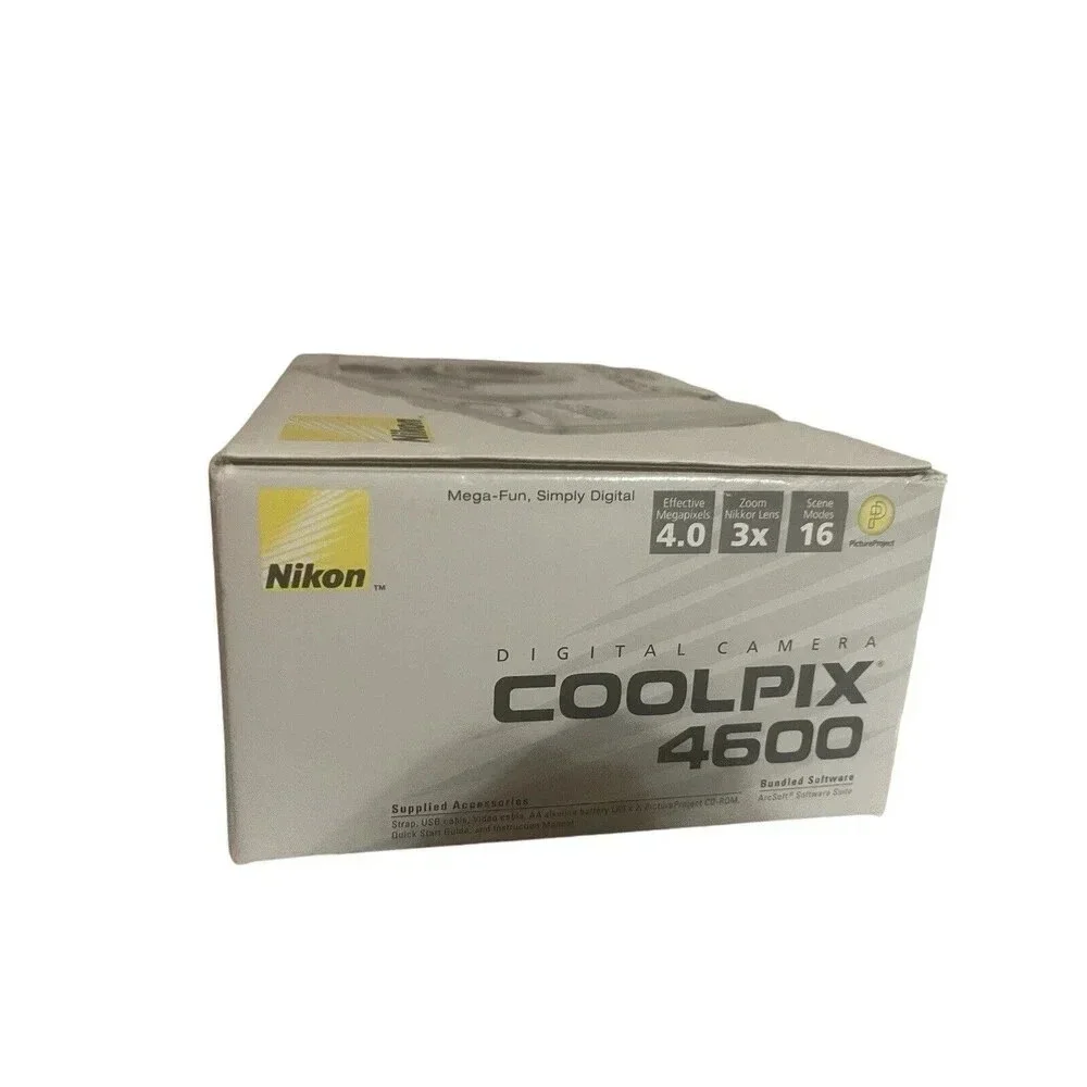 Nikon Coolpix 4600 Silver 4.0 MP 3x Optical Zoom Flash Digital Camera For Parts